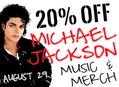 20% Off Michael Jackson Music & Merch at Our Stores August 29th