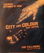 City And Colour - The Fillmore - October 15, 2019 (Poster) Merch