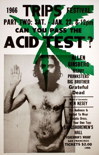 Allen Ginsberg / Big Brother & The Holding Company / Grateful Dead - Acid Test (Poster)