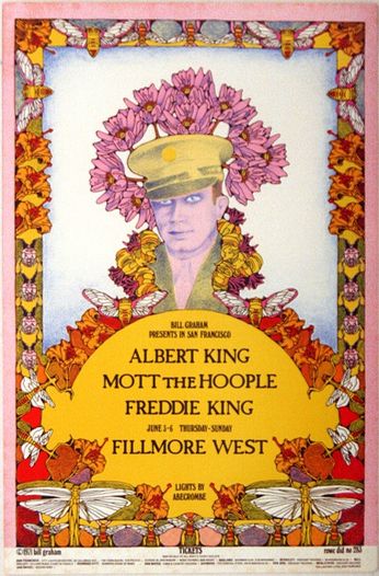 Albert King / Mott The Hoople / Freddie King - Fillmore West - June 3-6, 1971 (Poster)