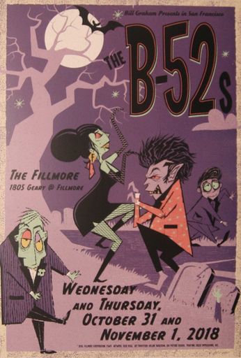 The B-52's - The Fillmore - October 31 & November 1, 2018 (Poster)