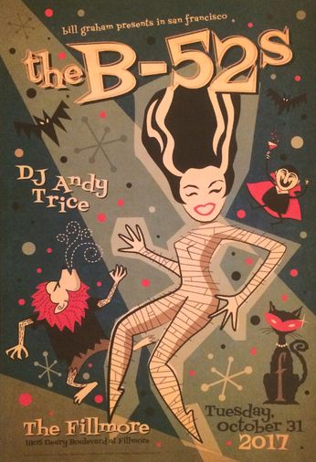 The B-52's - The Fillmore - October 31, 2017 (Poster)