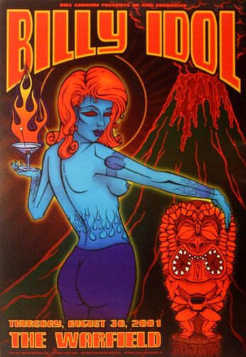 Billy Idol - The Warfield SF - August 30, 2001 (Poster)