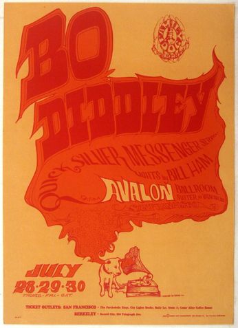 Bo Diddley - Avalon Ballroom SF - July 28-30, 1966 (Poster)