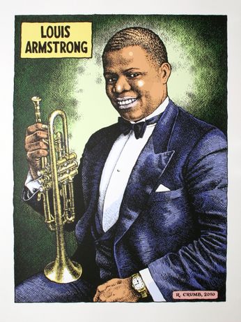 Robert Crumb - Louis Armstrong [Color] (Poster)
