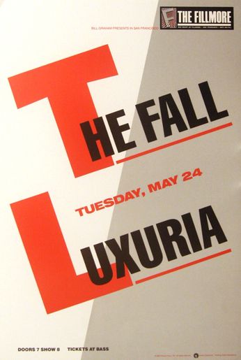 Fall / Luxuria - The Fillmore - May 24, 1988 (Poster)