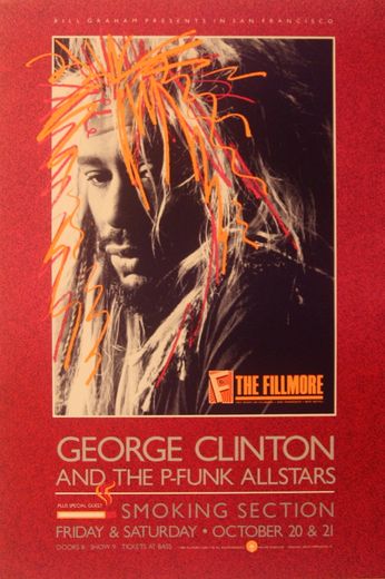 George Clinton & The P-Funk Allstars - The Fillmore - October 20 & 21, 1989 (Poster)