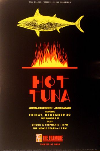 Hot Tuna (Jorma Kaukonen & Jack Cassady) - The Fillmore - December 30, 1988 (Poster)