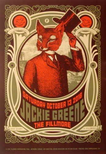 Jackie Greene - The Fillmore - October 13, 2018 (Poster)