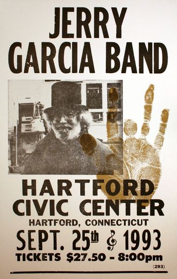 Jerry Garcia - Hartford Civic Center - September 25, 1993 (Poster)
