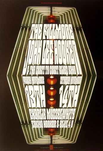 John Lee Hooker & The Coast To Coast Blues Band - The Fillmore - November 13 & 14, 1998 (Poster)