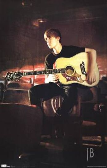 Justin Bieber - Justin with Guitar (Poster)