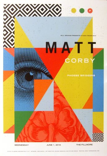 Matt Corby - The Fillmore - June 1, 2016 (Poster)
