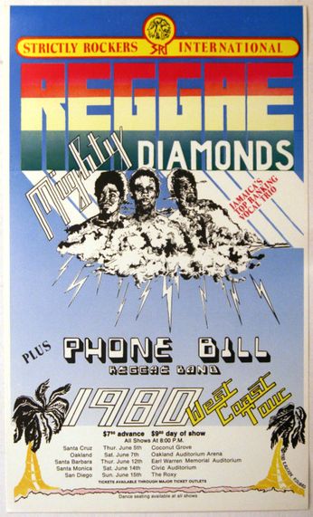 Mighty Diamonds / Phone Bill - West Coast Tour 1980 (Poster)