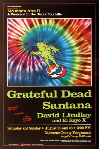 Mountain Aire II: Grateful Dead / Santana - Calaveras County Fairgrounds CA - August 22 & 23, 1987 (Poster)