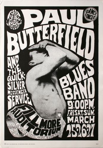 Paul Butterfield - The Fillmore - March 25-27, 1966 (Poster)