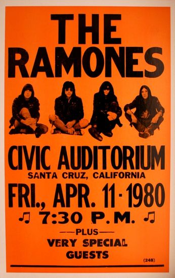 The Ramones - Civic Auditorium - April 11, 1980 (Poster)