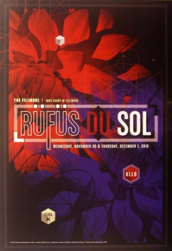 Rüfüs Du Sol - The Fillmore - November 30 & December 1, 2016 (Poster)