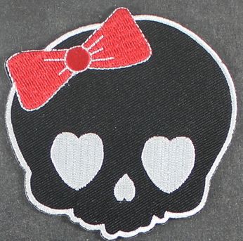 Skull with Red Bow (Patch)