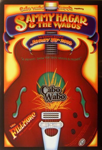 Sammy Hagar & The Wabos - The Fillmore - January 30, 2008 (Poster)