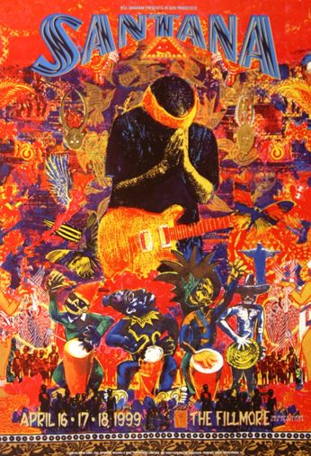 Santana - The Fillmore - April 16-18, 1999 (Poster)