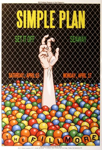 Simple Plan - The Fillmore - April 15 & 17, 2017 (Poster)