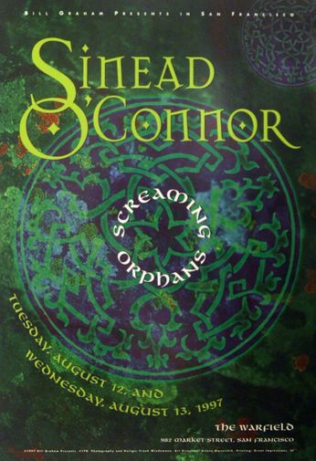 Sinead O'Connor - The Warfield SF - August 12 & 13, 1997 (Poster)