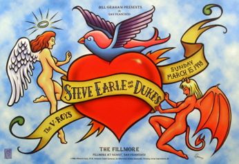 Steve Earle And The Dukes - The Fillmore - March 15, 1998 (Poster)