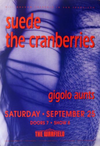 Suede / Cranberries - The Warfield SF - September 25, 1993 (Poster)