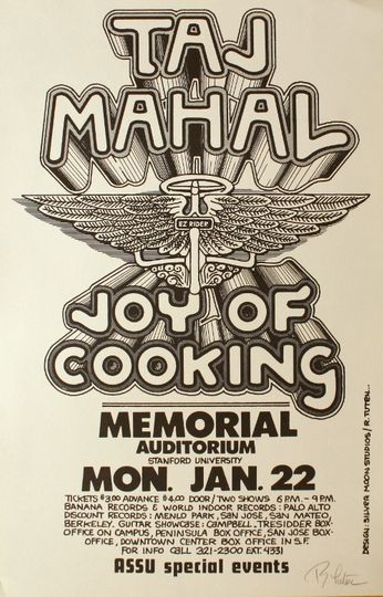 Taj Mahal / Joy of Cooking - Memorial Auditorium - January 22, 1973 (Poster)