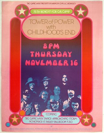 Tower of Power / Childhood's End - Harmon Gym, UC Berkeley - November 16, 1972 (Poster)