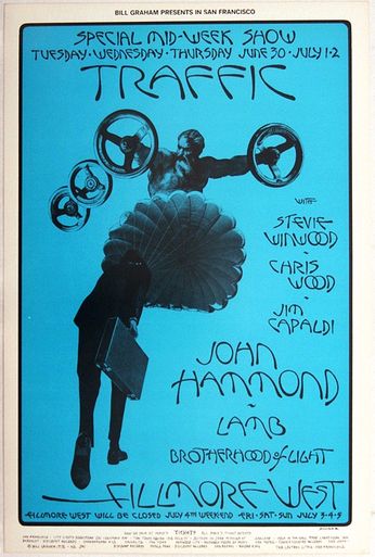 Traffic / John Hammond / Lamb - Fillmore West - June 30 -  July 1 & 2, 1970 (Poster)