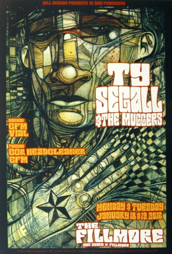 Ty Segall & The Muggers- The Fillmore - January 18 & 19, 2016 (Poster)