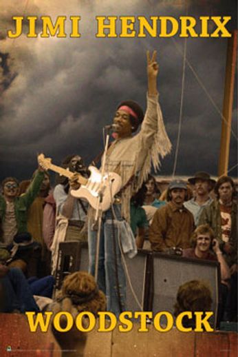 Jimi Hendrix - Woodstock (Poster)