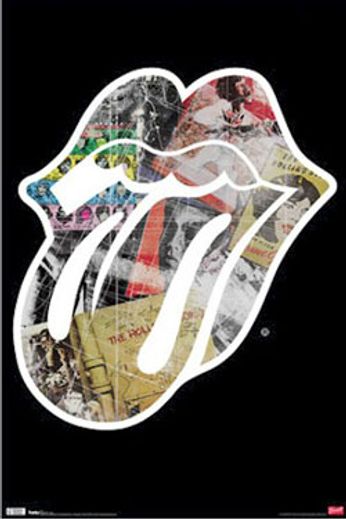 The Rolling Stones - Tongue with Album Covers (Poster)