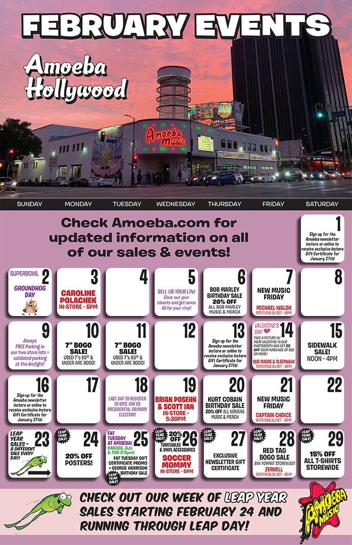 February 2020 Events at Amoeba Hollywood