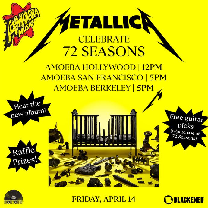 Metallica Listening Events at All Amoeba Stores on Friday, April 14