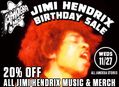 20% Off Jimi Hendrix Music & Merch at Our Stores November 27