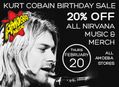20% Off All Nirvana Music & Merch at Our Stores February 20