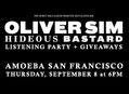 Oliver Sim Listening Party at Amoeba San Francisco Thurssay, September 8