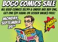BOGO Comic Book Sale at Our Stores Monday, September 25
