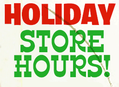 2022 Holiday Store Hours