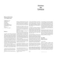 Marcus Schmickler, Politiken Der Frequenz (LP)