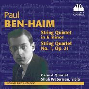 Paul Ben-Haim, String Quintet In E Minor; String Quartet No. 1, Op. 21 (CD)
