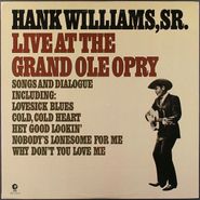 Hank Williams, Live at the Grand Ole Opry [White Label Promo] (LP)