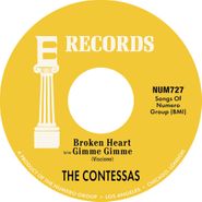 The Contessas, Broken Heart / Gimme Gimme [Peach/White Marble Vinyl] (7")