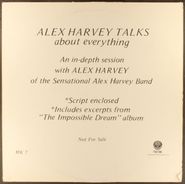 Alex Harvey, Alex Harvey Talks About Everything [Promo] (LP)