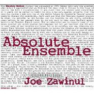 Joe Zawinul, Absolute Zawinul (CD)