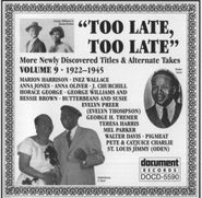 Various Artists, Too Late Too Late, Vol. 9 (CD)