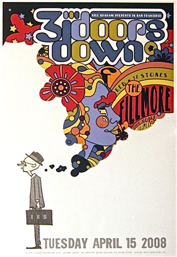 3 Doors Down - The Fillmore - April 15, 2008 (Poster)